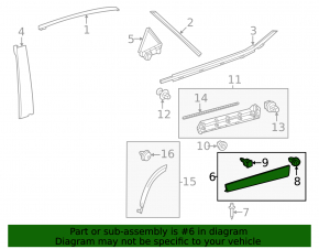 Lexus RX 23-26 lower rear right door trim, outer structure