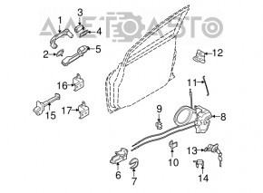 Front right door limiter Nissan Versa 1.8 10-12