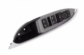 Front left window lift control trim Chevrolet Malibu 19- gray with chrome molding