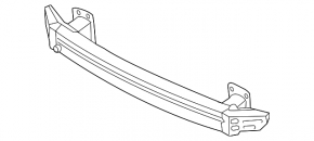 Front bumper reinforcement Kia Forte 4d 17-18 rest USA