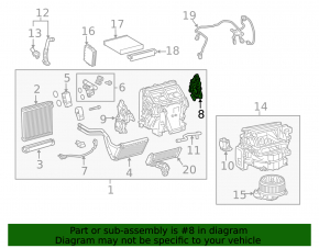 Actuator motor for the heater ventilation system of the Lexus GX460 10-23