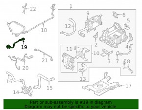 High-voltage cable for the Hyundai Tucson 22-24 inverter