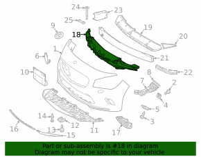 Mercedes CLA 17-19 Front Bumper Absorber