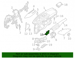 Front panel trim left Mercedes W213 E 17-20 for projection, light wood