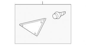 Molding door corner outer front left Mazda 3 14-18 BM