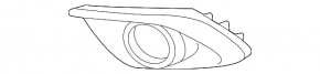 Fog light frame left Mazda 3 14-16 BM prerest