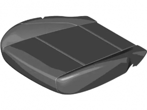 Ford C-max MK2 2013-2014 passenger seat without airbag, manual, black and gray cloth