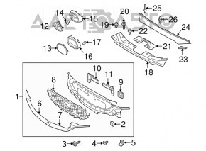 Radiator grill Mazda CX-5 17-21 without radar