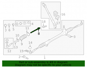 Left steering rod for Toyota GT86 17-20