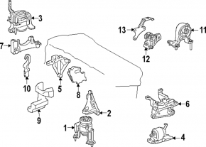 Front engine mount Toyota Rav4 19- 2.5