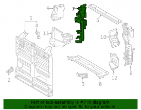 Right radiator deflector for Lexus RX350 RX450h 23-26 Canada built