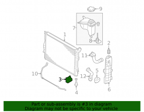 Lower left radiator support BMW 1 E82 08-13