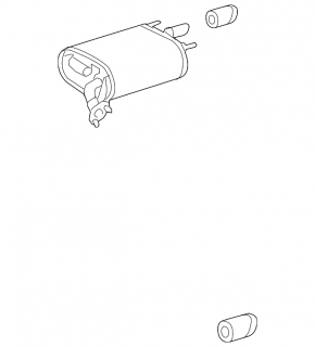 Muffler rear barrel right Toyota Avalon 2012