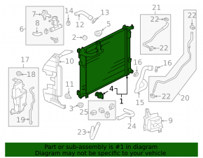 Nissan Versa Note 13-19 CVT Water Cooling Radiator