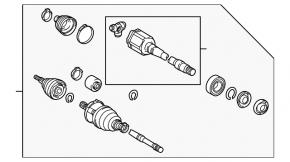 Drive axle shaft front left Toyota Rav4 13-18