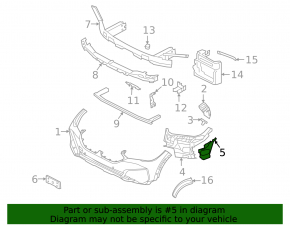 Right front bumper air duct for BMW X6 G06 2020-25 2020-23