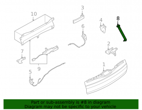 Left lower tailgate shock absorber for BMW X5 E70 07-13