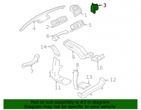 B-pillar air duct deflector left BMW X5 E70 07-13