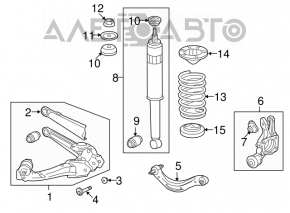 Rear left spring for Honda Civic 4D 06-09