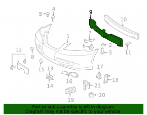 Lexus ES350 07-09 Front Bumper Absorber