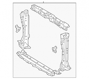 Toyota Prius C 12-17 radiator panel TV