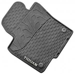Set of floor mats for VW Tiguan 2009-2018, rubber black
