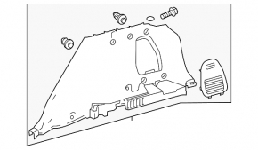 Left arch trim Toyota Rav4 13-18