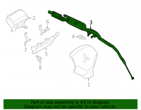 Airbag airbag side curtain left Mitsubishi Outlander Sport ASX 16-23 rest