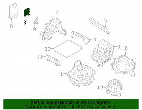 Actuator motor heater drive ventilation Subaru Outback 20-23