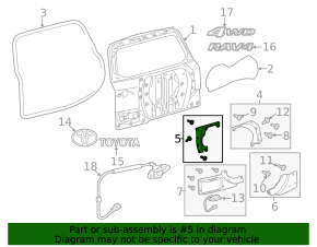 Toyota Rav4 06-08 tailgate trim panel 3
