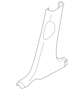 Center pillar trim lower left Nissan Versa 12-19 usa black, worn