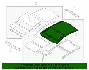 Roof metal Kia Optima 11-16 under the hatch