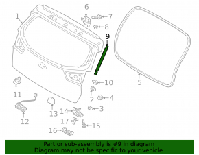 Shock absorber trunk door right Kia Niro 17-22