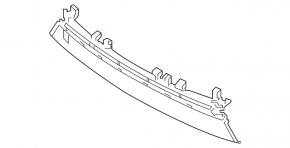 Kia Sportage 2020-22 AWD front bumper lower grille without radar, gloss black