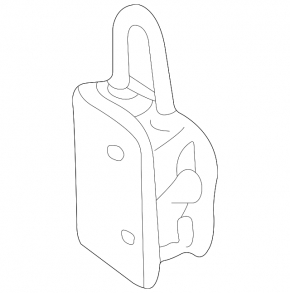 The lower front left door hinge for an Audi Q7 4L 10-15 is rusty.