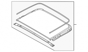 Rear panoramic glass for Nissan Ariya 23-25