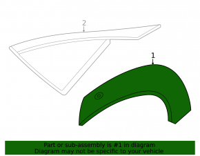 Rear left fender arch trim for Nissan Ariya 23-25