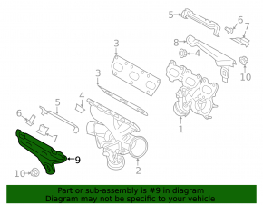 Exhaust manifold guard left Porsche Macan 15-