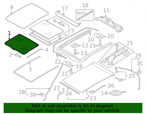 Hatch assembly Porsche Cayenne 958 11-14 panorama