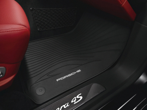 Set of floor mats for Porsche Panamera 14-16 rubber black