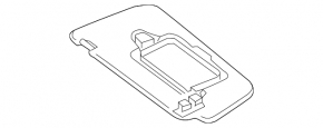 Left visor Mercedes GLA 14-20 for sunroof, beige, without hook