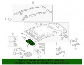 Left visor Mercedes GLA 14-20 for sunroof, beige, without hook