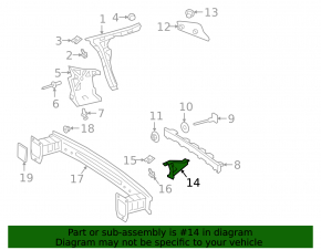 Rear bumper mount, center left, Mercedes A-class V177 19-22 AMG pkg