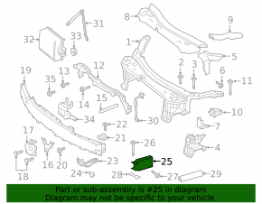 Front bumper reinforcement fang right Mercedes W213 E 17-23