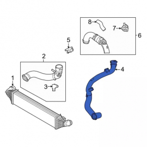 Lincoln Corsair 20-22 Intercooler Hose (Left First) (2 parts)