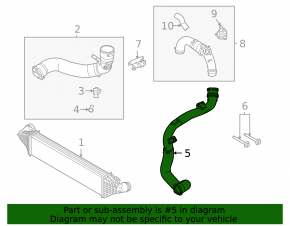Lincoln Corsair 20-22 Intercooler Hose (Left First) (2 parts)