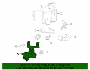 Lower ABS bracket for Porsche Cayenne 19-26