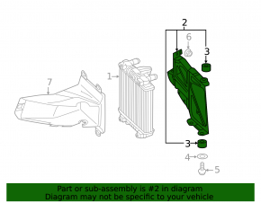 Additional radiator bracket left Audi A6 C7 12-15 3.0T