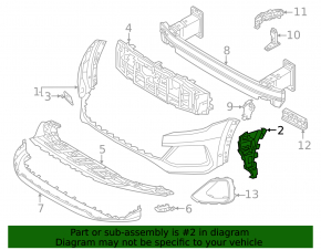 Front bumper bracket right Audi Q8 24-26 large