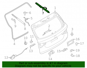 Right tailgate shock absorber BMW X3 G01 18-21 electric